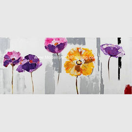 Tranh vẽ tay nghệ thuật trừu tượng bức tranh canvas, nghệ thuật treo tường hoa màu tím acrylic