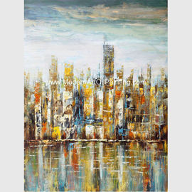 Tranh sơn dầu đương đại, Tranh canvas treo tường cảnh quan thành phố hiện đại chuyên nghiệp