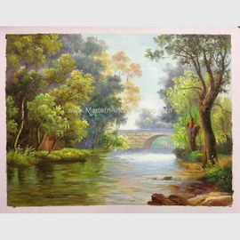Tranh sơn dầu phong cảnh gốc trừu tượng / Tranh sơn dầu cây sồi xanh trên vải