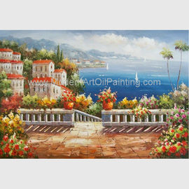 Tranh sơn dầu phong cảnh Địa Trung Hải thủ công Tranh sơn dầu phong cảnh cho trang trí