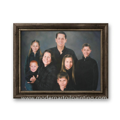 Gia đình thực tế Người tùy chỉnh dầu chân dung Canvas 5cm để trang trí nhà