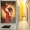 Tranh sơn dầu Flamenco Dancer thủ công hiện đại, Tranh canvas nghệ thuật treo tường trừu tượng