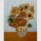 Tranh sơn dầu miền quê Vincent Van Gogh Hoa hướng dương với lá vàng Vienna 20 x 24 inch