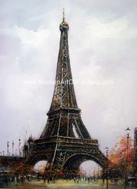 Phong Cách Ấn Tượng Tháp Eiffel Tranh Sơn Dầu Trên Vải 50x60 Cm Trang Trí Nhà