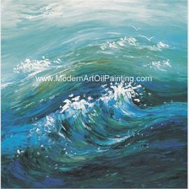 Tranh nghệ thuật thủ công trừu tượng đương đại Sóng biển, Nghệ thuật treo tường canvas