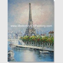 Ấn tượng Paris Tranh sơn dầu Đường phố Paris Khung kéo dài Một bảng trang trí Văn phòng