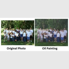 Chân dung tranh sơn dầu tùy chỉnh thực tế / Chân dung gia đình sơn dầu cá nhân hóa