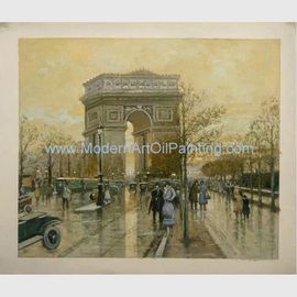 50x60cm Arc De Triomphe Tranh sơn dầu Canvas Paris Old Street Bức tranh sơn dầu