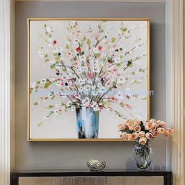Bảng màu Dao Hoa Tranh sơn dầu Kết cấu dày Hoa Bức tranh nghệ thuật trên vải lanh
