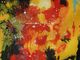 Tranh acrylic trừu tượng Ngọn lửa / Nghệ thuật treo tường canvas đương đại được đóng khung trên vải