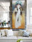 Canvas Nghệ thuật Hiện đại Tranh sơn dầu Người phụ nữ mặc váy trắng được phủ bằng lớp nhựa mỏng