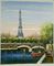 Ấn tượng Paris Tranh sơn dầu Đường phố Paris Khung kéo dài Một bảng trang trí Văn phòng
