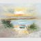 Thủ công sơn dầu dày Bảng màu Dao Phong cảnh Bãi biển Tàu Trang trí Ngôi nhà Hiện đại