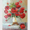 Bảng màu hoa hiện đại Tranh sơn dầu tĩnh vật vải để trang trí tường