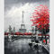 Tranh sơn dầu hiện đại Paris Cảnh quan đường phố Làm bằng tay bằng Palette Knife