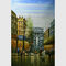 Paris Bức tranh trừu tượng Tháp Eiffel / Bức tranh đường phố Paris Bảng màu Dao có kết cấu