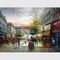 Palette Knife Paris Tranh sơn dầu Đường phố Paris Dầu dày 50 cm x 60 cm cho quán cà phê