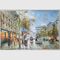 Trang trí nội thất Thủ công Paris Tranh sơn dầu Canvas vẽ cảnh đường phố