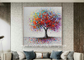 Tranh sơn dầu nghệ thuật hiện đại đầy màu sắc trừu tượng Tranh vẽ cây cho phòng khách 32 &quot;X 32&quot;